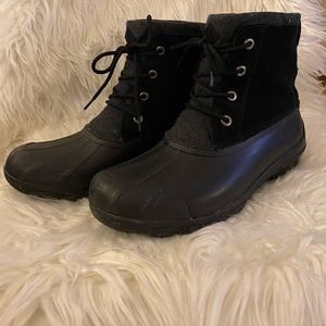 Black Sperry Duck Boots